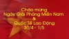 Thông báo nghỉ lễ và treo Quốc kỳ